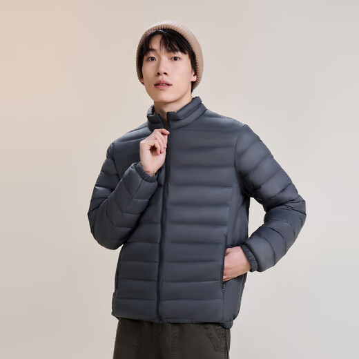 Snow Flying Classic New Couple Stand Collar Lightweight Down Jacket Casual Short Duck Down Warm Down Jacket Men Liman Khaki-Female 165