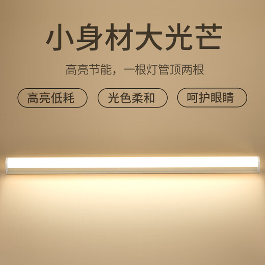 Le long strip light super bright t5 integrated full set of light holder 1.2m 40w ceiling strip T8 fluorescent lamp T5 special model 10 pieces - 1.2m 20W white light limited to 1 piece