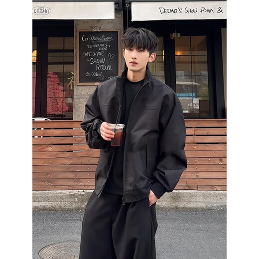 Shannu Jacket Men's Autumn and Winter Assault Padded Thickened Windproof American High Street Flight Suit Broad Shoulder Winter Short Work Jacket J5296 Black XL (Recommended 140-160 Jin Jin equals 0.5 kg)