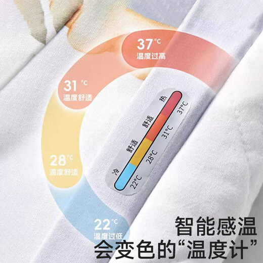 Kidsneed baby sleeping bag 1-3 years old infant anti-jump pure cotton pajamas autumn and winter anti-kicking quilt universal for all seasons thickened in winter 0-15 Barent Forest M size 9 months to 2 years old can be worn, height 65-85cm