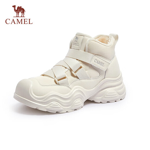 Camel (CAMEL) women's snow boots high-top functional velvet warm thick-soled casual boots L25W255041 off-white 37