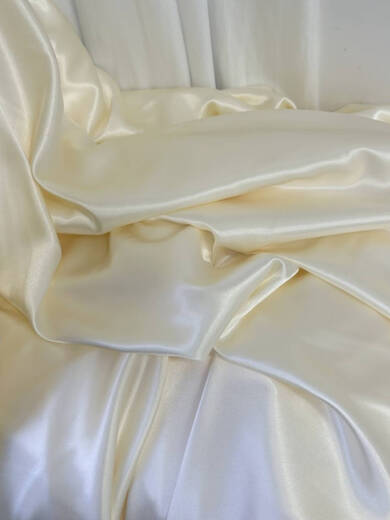 Fantasy pearlescent beige cream champagne Korean wedding bright satin satin wedding background party tablecloth pearl white