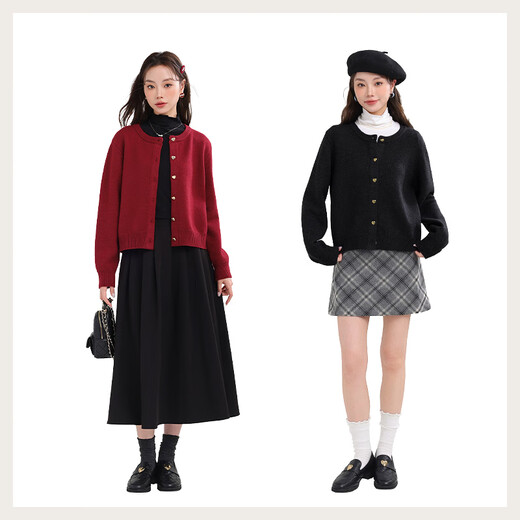 MJ STYLE Casual Sweater Suit Women's 2026 Autumn and Winter New Knitted Cardigan Jacket Suit Skirt Two-piece Set