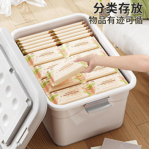 Yusenyi Plastic Storage Box with Lid Household Clothing Storage Box Car Trunk Toy Storage Box Recommended Small Size Storage [Satisfied with Whole House Storage] [Bottom Pulloff Model] 13562*45*34cm