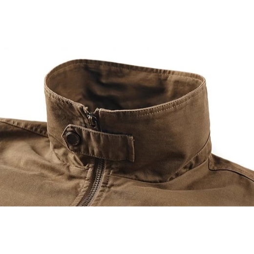 Spring and Autumn New Workwear Jacket Men's Solid Color Jacket Large Size American Pilot Lapel Retro Casual Jacket Khaki M Recommended 80-100Jin Jin equals 0.5 kg