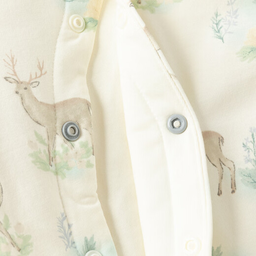 DAVE&BELLA 2025 new winter baby girl jumpsuit antibacterial baby boy quilted romper newborn baby boy's pajamas gray green ready stock 66cm (recommended height 59-66cm)