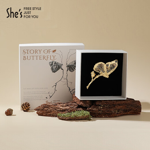 She s Qianzi light luxury retro butterfly brooch niche design suit brooch brooch birthday gift for girlfriend