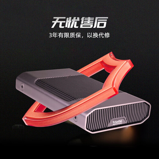 闪迪大师极客 8TB 企业级移动硬盘 3.5英寸大容量 USB3.2 Gen2传输速度260MB/S 手机直连 西部数据公司出品