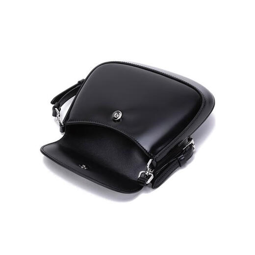 PRADA shoulder bag for women to wear as a handbag, wear as a crossbody, fashionable, versatile, exquisite and portable, curved design, tilted configuration, black, one size fits all