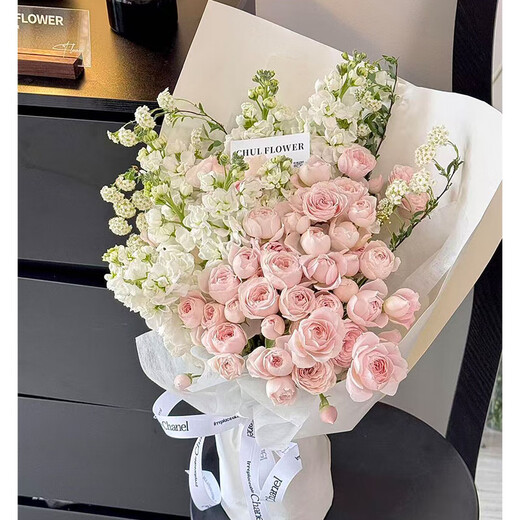 Flower Love City Delivery Fairy Kiss Rose Bouquet for Girlfriend, Wife, Best Friend Birthday Confession Gift 33 Fairy Kiss Mixed and Matched Bouquet