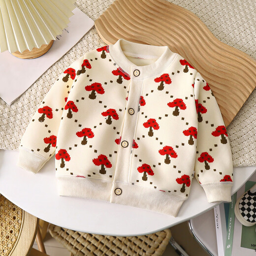 2025 new autumn and winter children's versatile knitted jackets for boys and girls baby warm cardigans thickened outer sweaters WT08-Claws A type material 90 (recommended height 75-85CM)