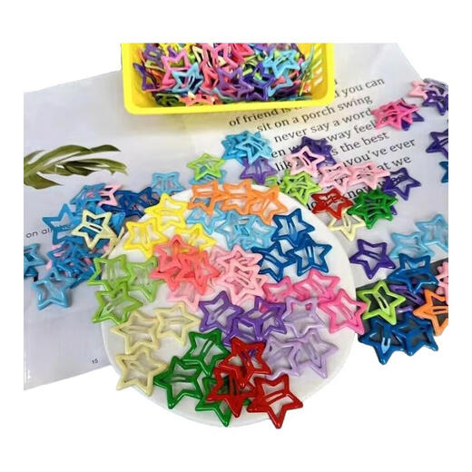 
Dopamine cute hair clip y2k color bangs five-pointed star children's side hairpin headdress star five-star hair clip mixed hair 20 pieces