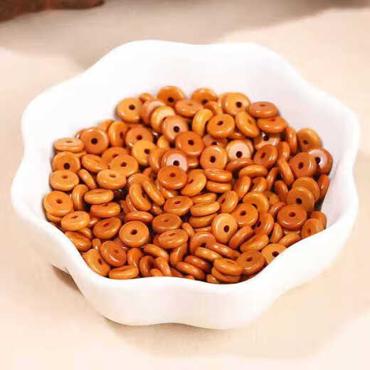 Wooden olive pit separator straight cut barrel bead necklace long string spacer beads men and women cultural toys bracelet accessories accessories olive pit separator loose beads 50