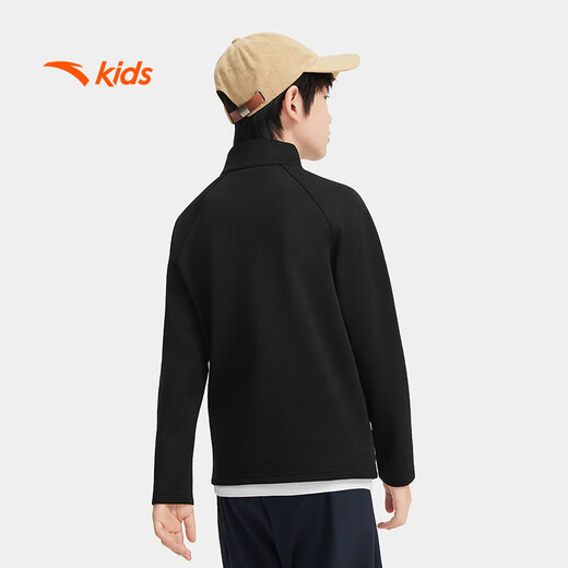 Anta children's knitted long-sleeved shirt for boys and girls, comfortable and skin-friendly, plus velvet bottoming long-sleeved shirt for both small and large children TA72546402