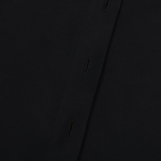 DEGRE ZERO Women's Long Sleeve Shirt Slim Fit Large Peak Collar Solid Color Commuting Fashion Shirt Stretch 2025 Autumn Black Large Peak Collar Gold Edge Pearl Button L (165/88A)