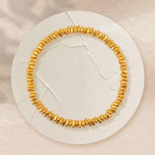 Mengdong Pure Gold 999 Broken Gold Bracelet Gold Coiled Bracelet New Bracelet Valentine's Day Gift Gold Plated - Free Broken Gold - 2.13g