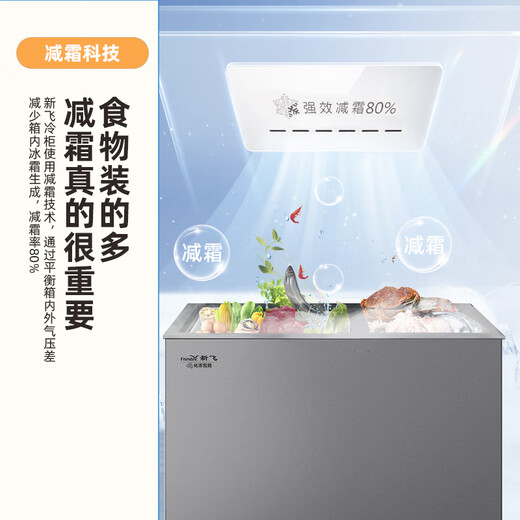 Xinfei 170L dual temperature household refrigerator freezer full space frost reduction first level energy saving wide temperature variable BCD-170KAT/L