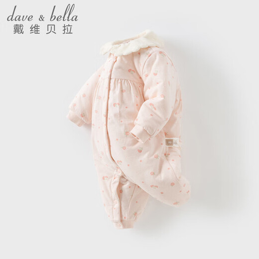 David Bella baby girl quilted romper autumn and winter newborn onesie baby romper