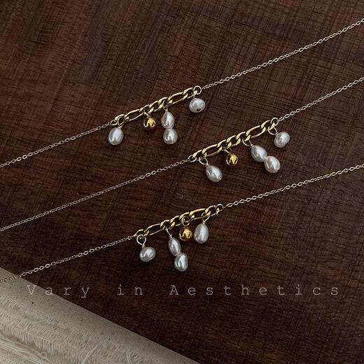 Passing by natural irregular shaped freshwater pearls, non-fading, personalized niche design clavicle, one in stock