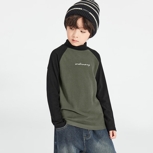 Duojia high-elastic soft and waxy boys' long-sleeved T-shirt winter simple and comfortable bottoming shirt children's basic thermal clothing