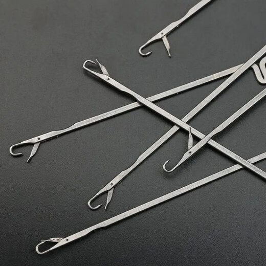 Handmade beading needle threading beads Wenwan tee crochet beading knitting tool DIY threading pearl steel wire lead 1 tongue crochet hook, threading tee artifact