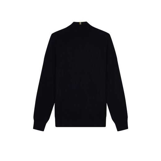 HAZZYS Men's Autumn and Winter Stand Collar Knitted Cardigan Outdoor Casual Wool Jacket Men's ABYZD0BCF01 Dark Navy Blue DN L (175/96A 48)