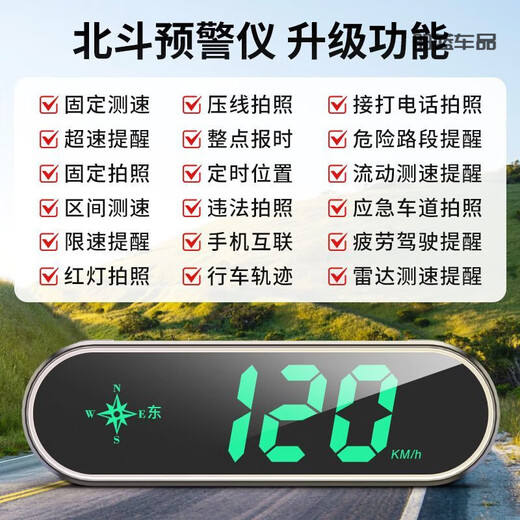 Electronic dog 2025 new head-up display speed measurement voice broadcast Beidou HUD car radar safety warning device