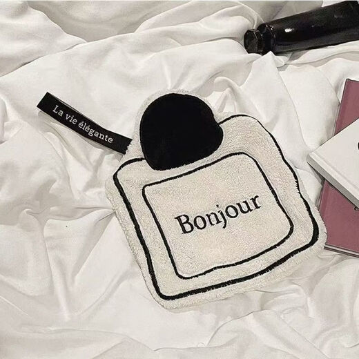 Gongqin French hand towel hanging absorbent home coral velvet towel kitchen bathroom thickened hand towel cute souvenir Camellia series random 1 pack