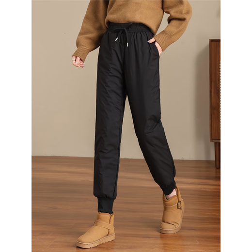 GPHF Japanese thermal cotton pants for women in winter plus velvet and thickening Northeast Harbin cold-proof, waterproof and windproof leggings assault pants black leggings (thickened knee pads) M recommended 80-100Jin Jin equals 0.5 kg