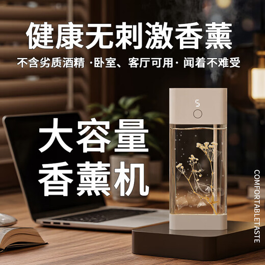 Aromatherapy machine, automatic fragrance sprayer, large capacity, home bathroom, toilet, long-lasting deodorization, rapid fragrance increase, air freshener, portable hotel room, living room, bedroom, high-end fragrance, package A, smart 5 levels + 2 bottles of essential oil, lifetime warranty