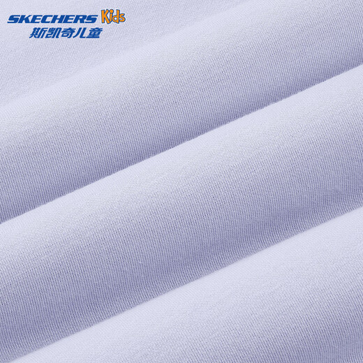 Skechers Skechers children's velvet autumn fashion round neck pullover sweatshirt for boys and girls loose casual top L425K030 velvet/heather purple/00FW 160