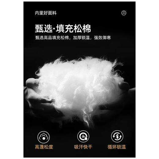 Western Camel (VANCAMEL) cotton-padded clothing for men in autumn and winter, windproof and warm bread clothing, trendy cotton-padded clothing for men, coffee 2XL