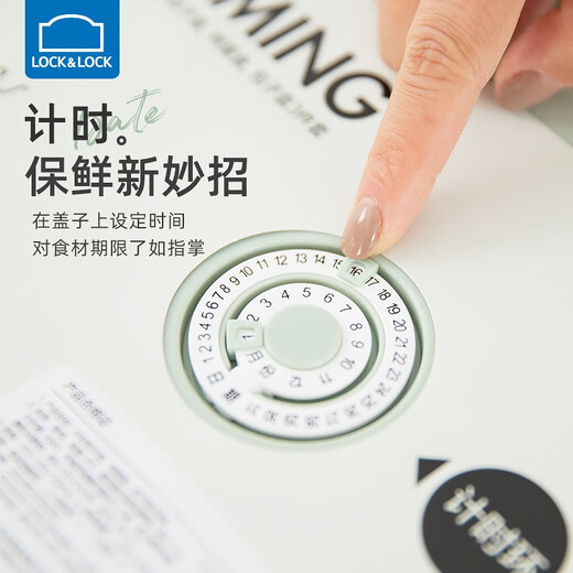 LOCK&LOCK refrigerator time-keeping dumpling storage box microwaveable food-grade egg box household dumplings and buns refrigeration box two-layer time-keeping egg box mint green 48 compartments