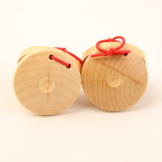 SEMALAM木质响板榉木奥尔夫打击乐器早教儿童音乐玩具哒哒舞板圆舞板教具 榉木响板(1个)5.6cm
