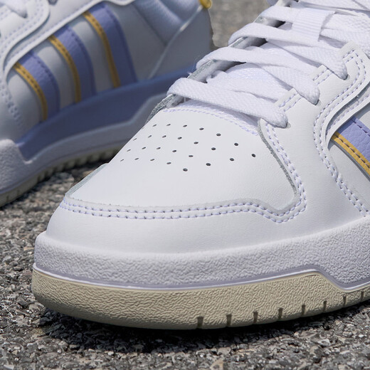 Adidas ENTRAP American campus style sports youthful retro basketball style sneakers for men and women Adidas white/yellow/blue 36