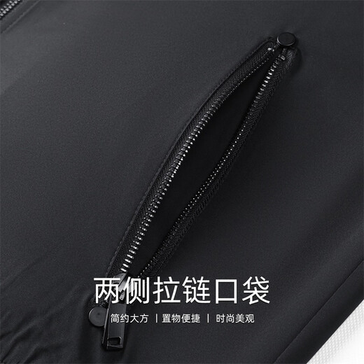 Mark Huafei Simple Baseball Collar Men's Jacket 2025 Autumn New Heavy Industry Embroidered Pilot Commuting Casual Jacket Black - Quilted Style L/175