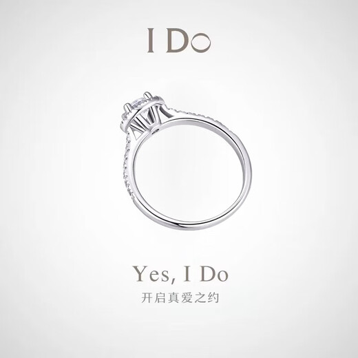 I Do platinum PT950 diamond ring for women, round bag, 1 carat diamond ring, cultivated diamond wedding ring, proposal, wedding, gift for wife and girlfriend, round bag - 1 carat diamond size 9