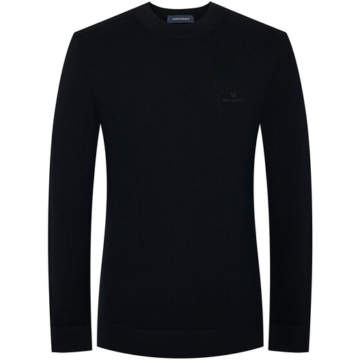 Angel Bird Half Turtle Collar Wool Sweater Men's Simple Versatile Pure Wool Sweater EBY253T14U Black L-48