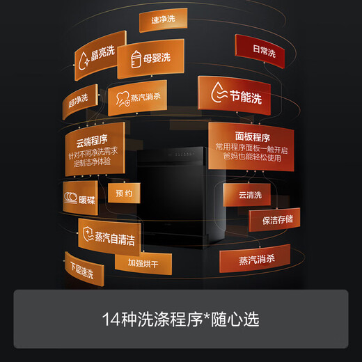 FOTILE dishwasher 02-V16 household built-in dishwasher independent steam sterilization 19 sets large capacity high energy bubble washing hot air drying fully automatic black 02-V16