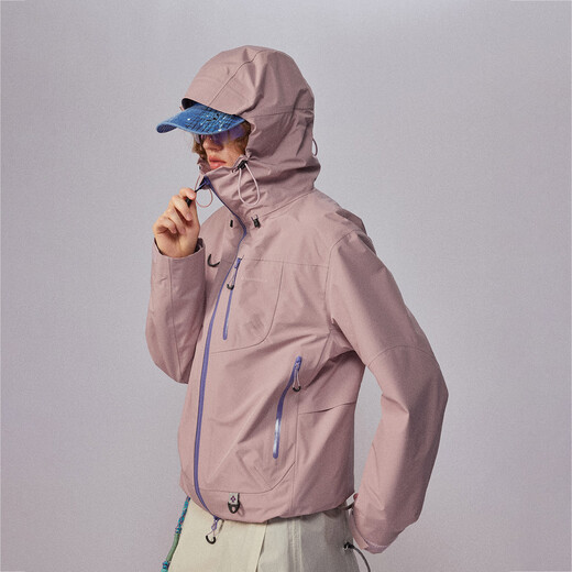 Instant Mountain Wilderness Monterest Empty Mountain Rain Outdoor C6 Water-Repellent Hiking and Mountaineering Three-in-One Jacket Monet Pink M (WM)