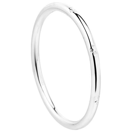 Four-leaf clover silver bracelet 9999 sterling silver female ring closed mouth solid personality fashion simple silver bracelet for girlfriend and best friend 54mm 25g