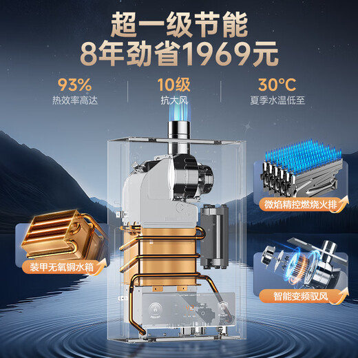 Macro Constant Temperature King P3(F) 5A Super Level 1 Constant Temperature 13L Gas Water Heater Natural Gas National Subsidy 15% Super Level 1 Energy Saving Silent Gas Saving Antifreeze Trade-in