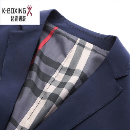 KBXNG Jinba 2025 Spring and Autumn New Men's Suit Jacket Business Casual Men's Suit Jacket Lightweight Dad Clothes XDMY28001 Navy Blue M 170/88A