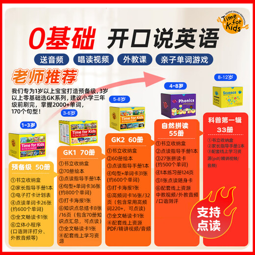 海尼曼亲子时光分级阅读儿童英语早教启蒙gk小蝌蚪点读绘本支持小达人开口神器0-3-6岁幼儿学前英语学习 海尼曼亲子时光GK第一辑（70册）+官方小程序