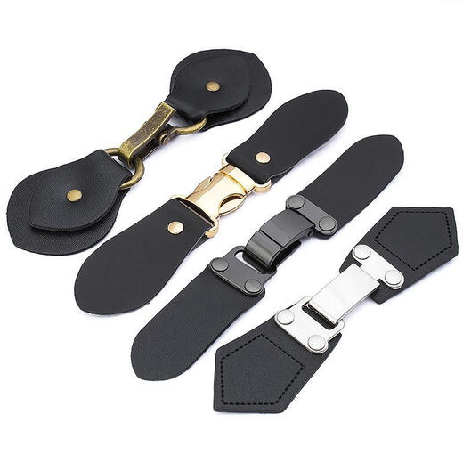 Huansen Metallic Leather Button Cashmere Coat Windbreaker Fur Jacket Button Buckle Decorative Cuffs Mother Button Hook Accessories 1# Silver 3 pcs