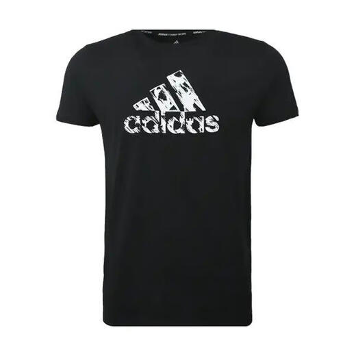 阿迪达斯 （adidas）男子透气舒适圆领休闲运动短袖T恤 L码