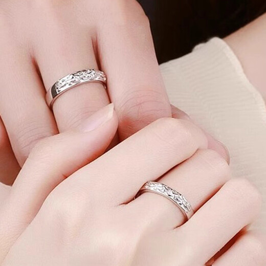 MZMZ Lucky Pixiu Couple Platinum Ring PT950 Platinum Pair of Rings Proposal Valentine's Day Birthday Gift for Girlfriend Light Luxury Style - Local Warehouse/Next Day Delivery Pair of Rings