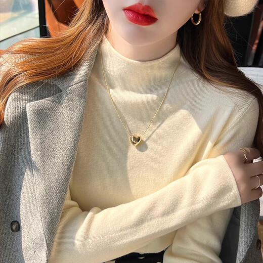 Yu Zhaolin half turtleneck sweater women's base sweater soft and sweet inner layer 25 new autumn and winter style outer top