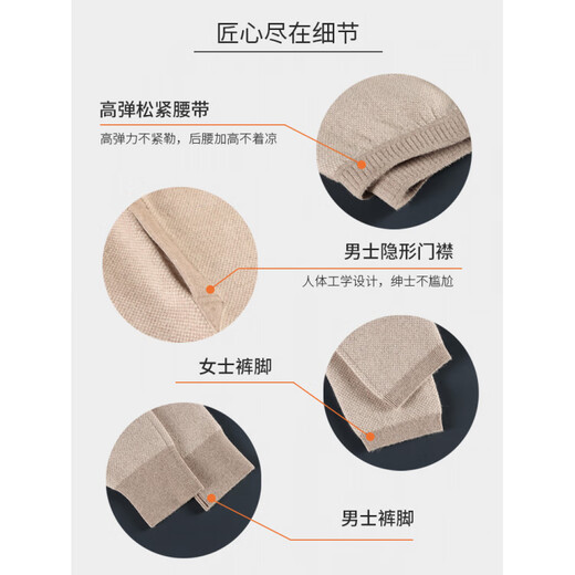 KING DEER Cashmere Men's Thickened Winter Warm Pants Women's Middle-Aged Slim Wool Pants Knitted High-Waist Leggings Wool Pants Men's Dark Gray Luxury Soft Warm Cashmere 2XL