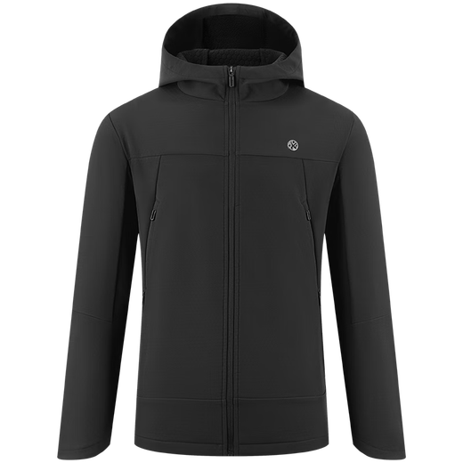 Bimax 2025 Autumn New Running Rubik's Cube Fleece Jacket v5 Men's and Women's Outdoor Leisure Warm Sports Jacket Night Black Male XL